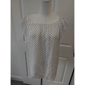 Luisa Ricci Polka Dot Sheer Blouse Top Made in Italy Size L